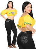 Women's Centenario Hip-Up Bootcut Denim Jeans - Black 45320