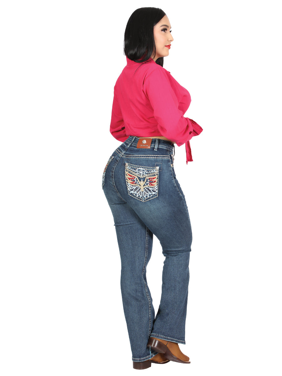 Pantalones Vaqueros Bootcut Centenario - Azul Oscuro 45324