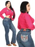 Pantalones Vaqueros Bootcut Centenario - Azul Oscuro 45324