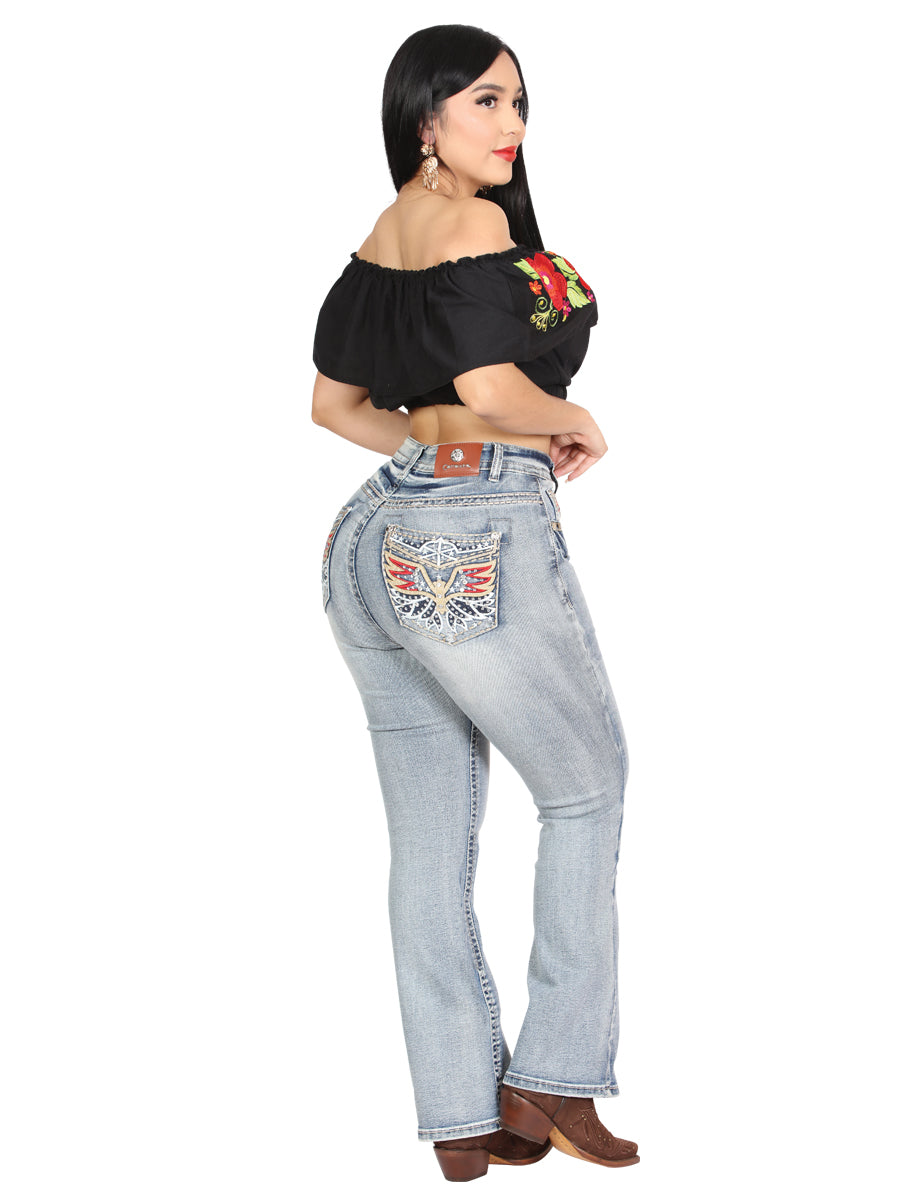Jeans de Mezclilla Centenario Bootcut - Azul Claro 45325