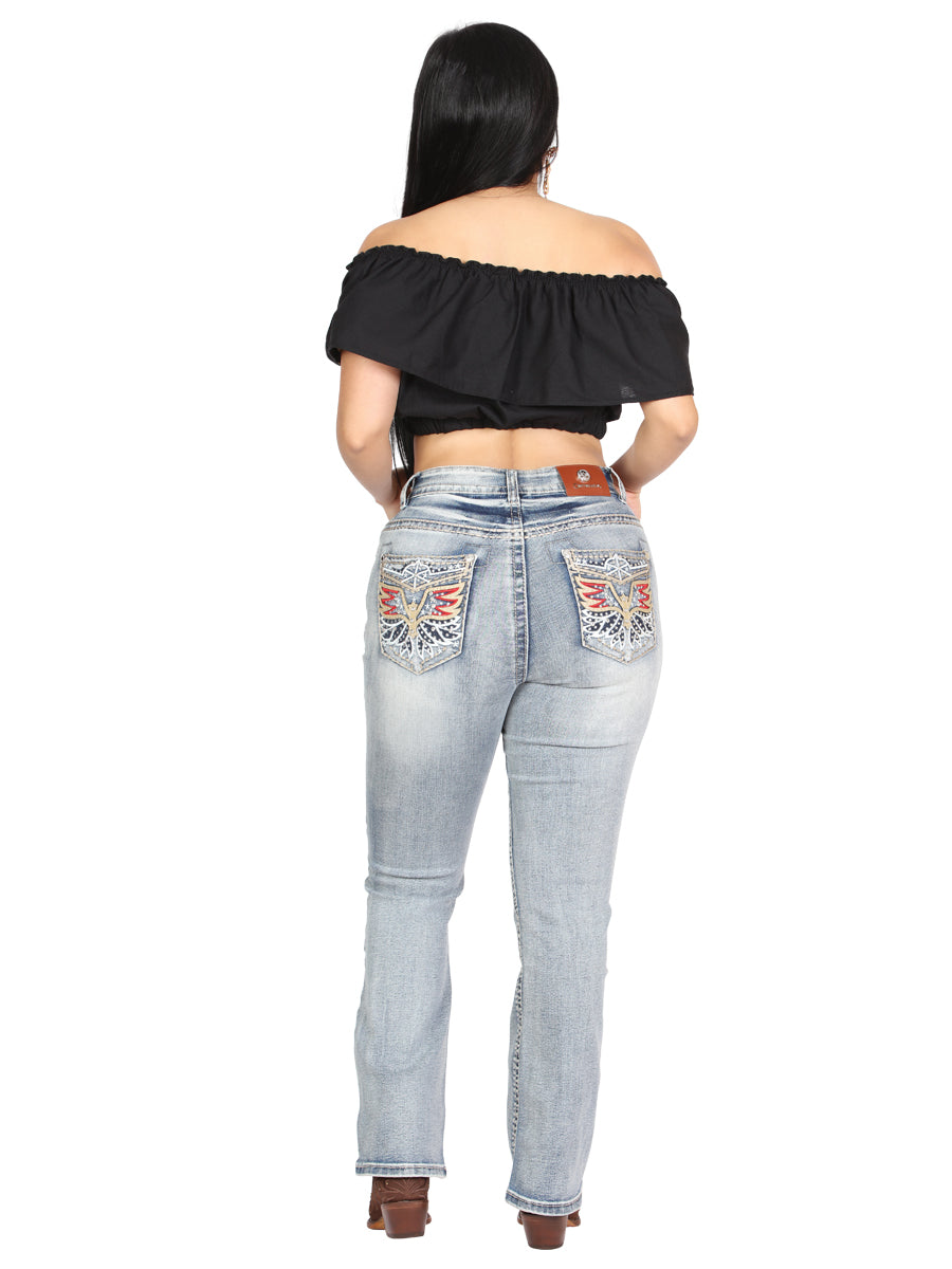 Jeans de Mezclilla Centenario Bootcut - Azul Claro 45325