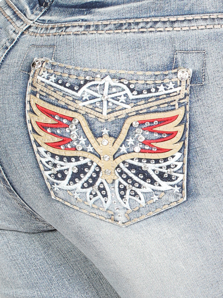 Jeans de Mezclilla Centenario Bootcut - Azul Claro 45325