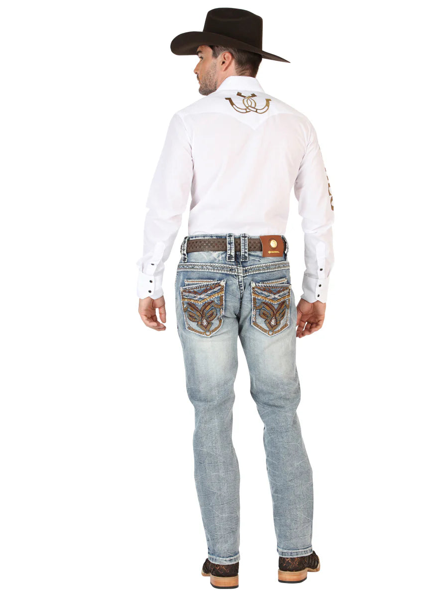 Centenario - Men's Premium Denim Boot Cut Pants - ECG-M91 ID 45530