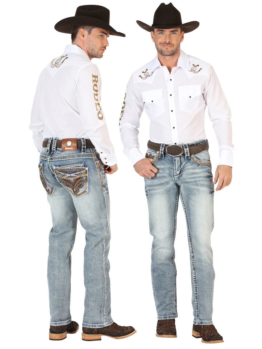 Centenario - Men's Premium Denim Boot Cut Pants - ECG-M91 ID 45530