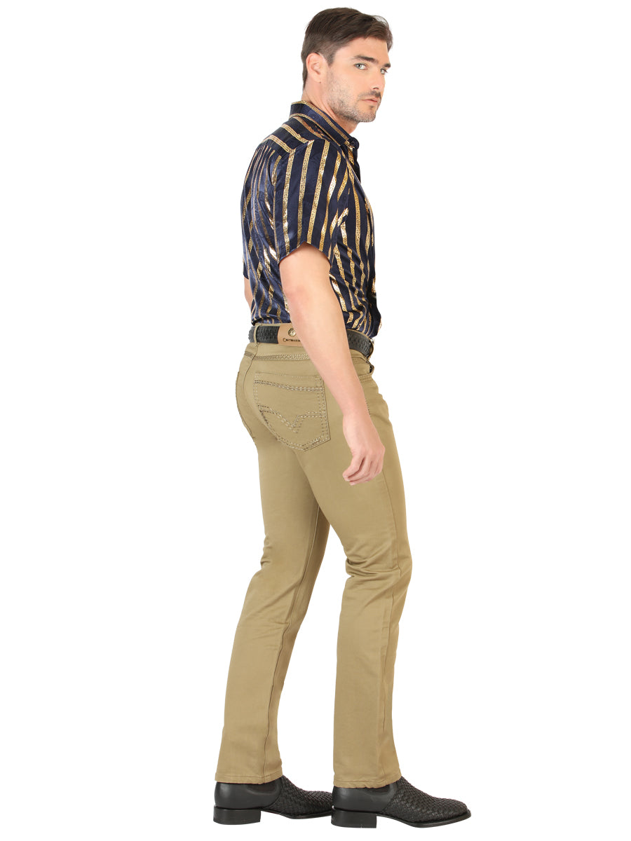 Pantalones de mezclilla Centenario Slim Fit - Caqui 45542