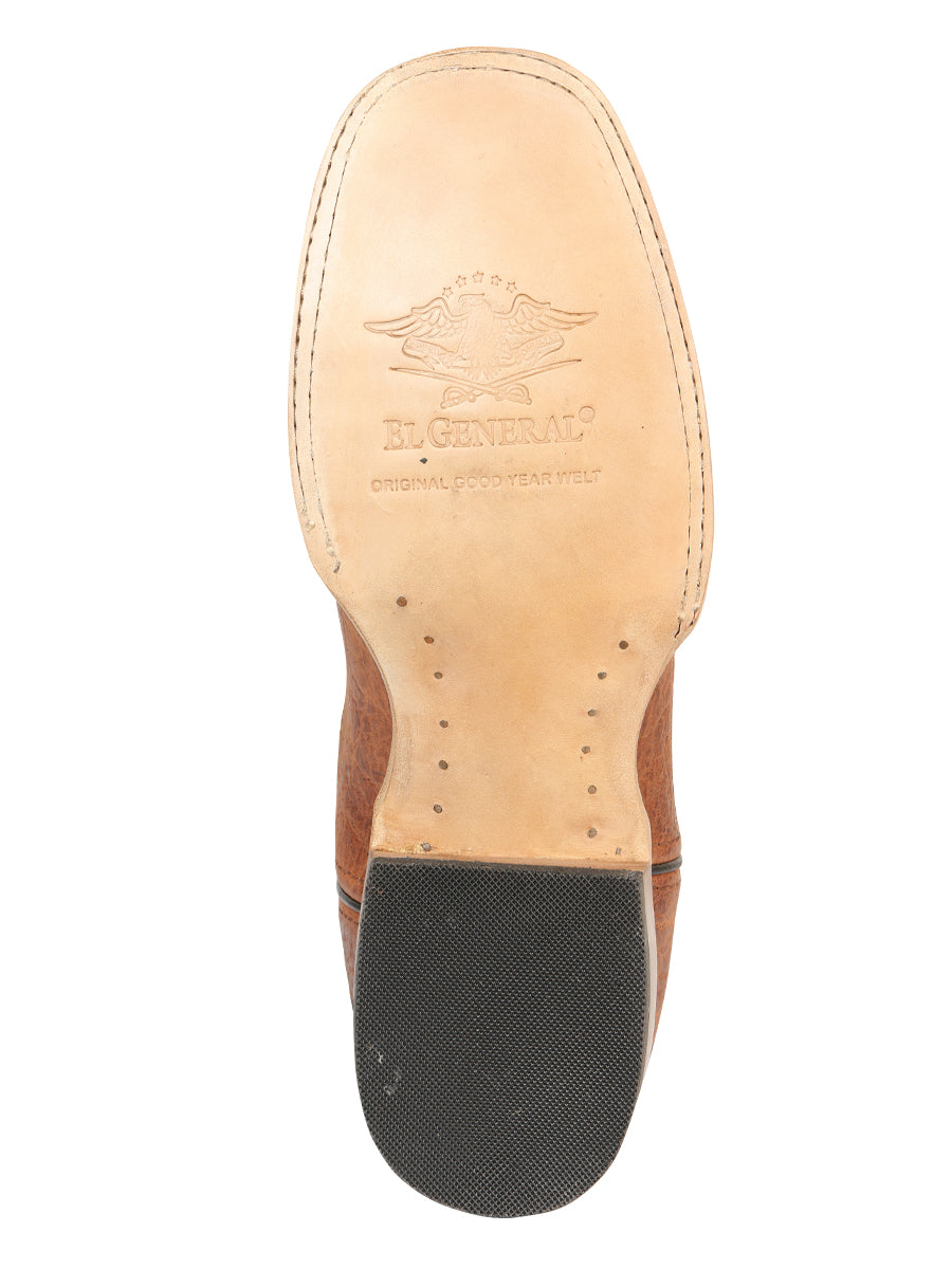 Botas de rodeo El General para hombre - Estampado de elefante - Coñac 45769