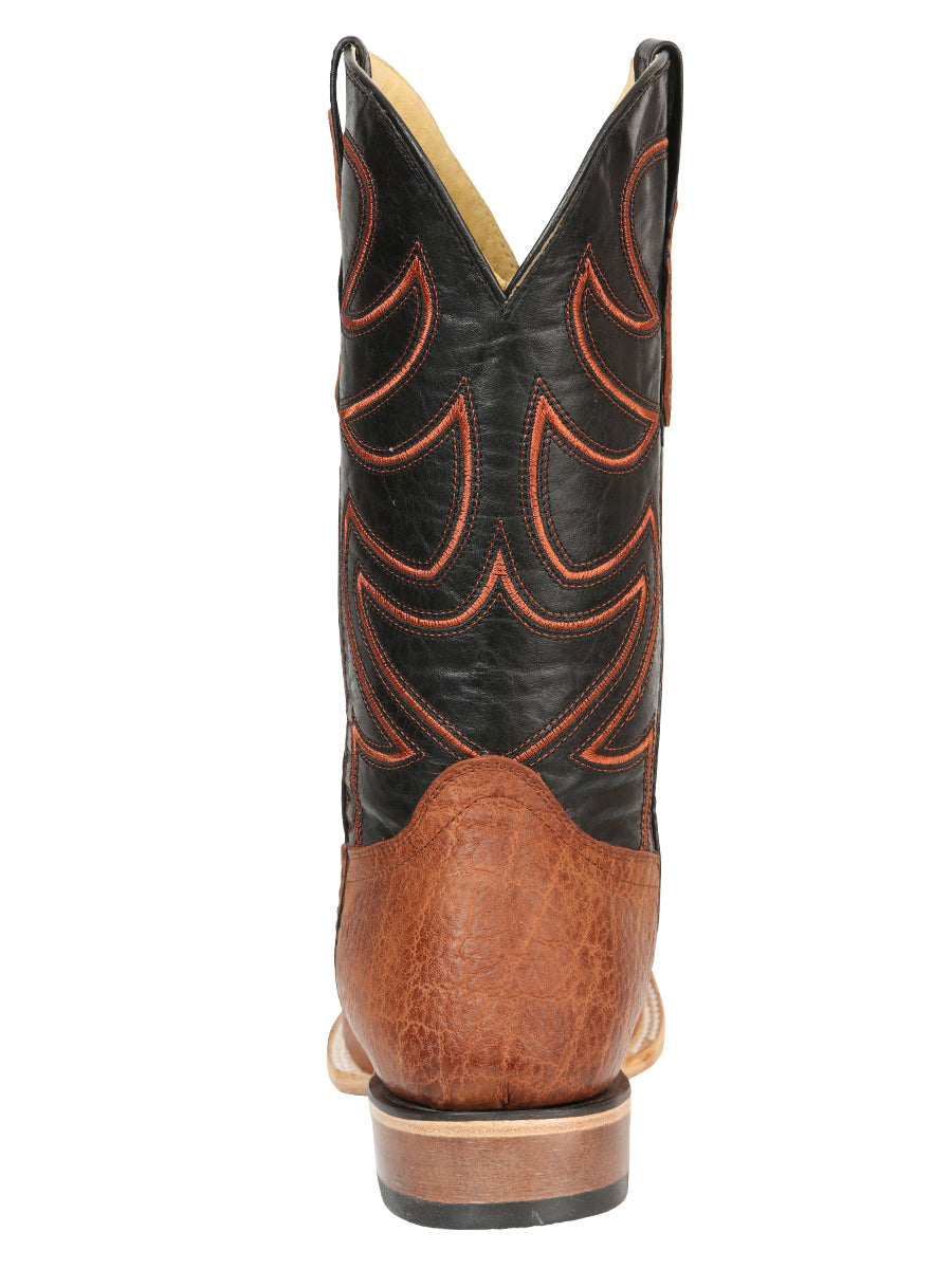 Botas de rodeo El General para hombre - Estampado de elefante - Coñac 45769