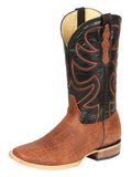 Botas de rodeo El General para hombre - Estampado de elefante - Coñac 45769
