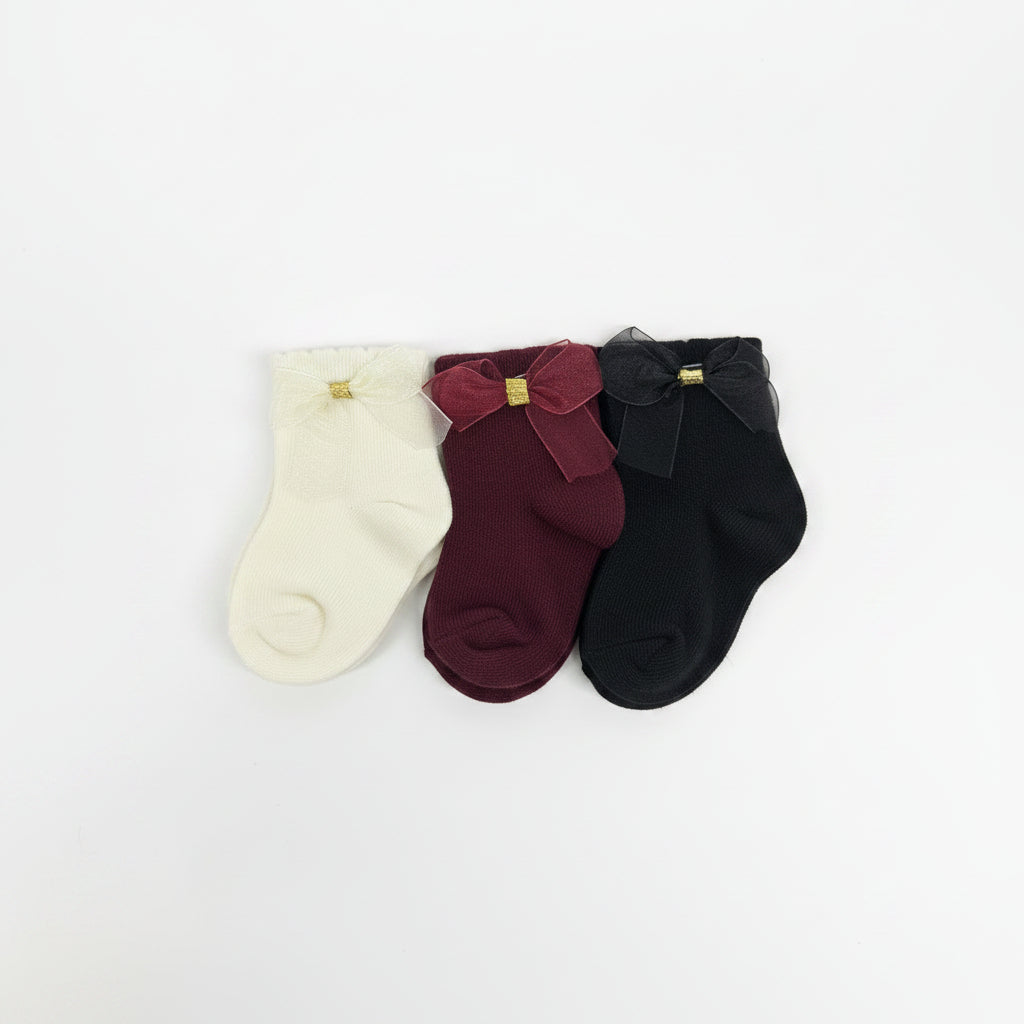Infant Girl's 6 Pack Socks with Ribbon - D09925LA