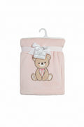 Baby Elements - Girl's Pink Teddy Bear with Ribbon Blanket - FAB156