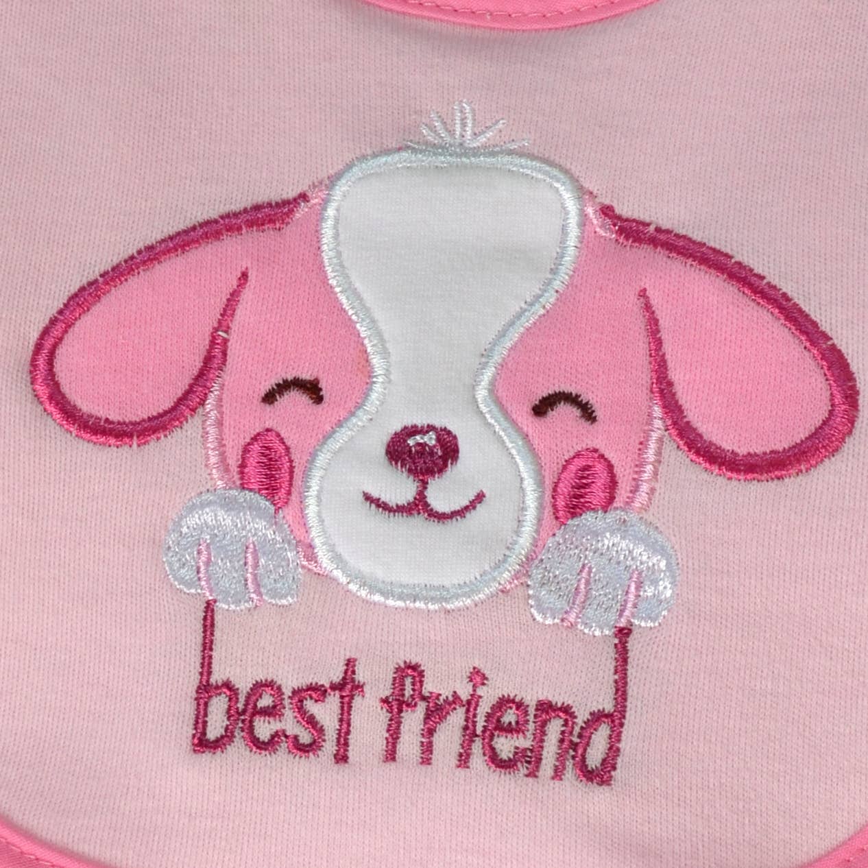 5 Pack Soft Cotton Poly Embroidered Baby Bibs