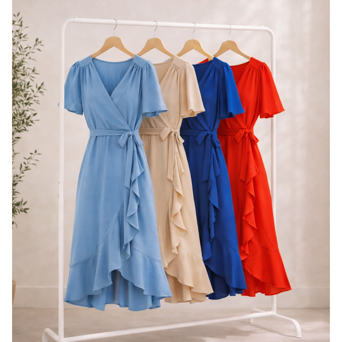 Winslow Collection - Women’s Classic Elegance Faux Wrap Dress - Y95651P33