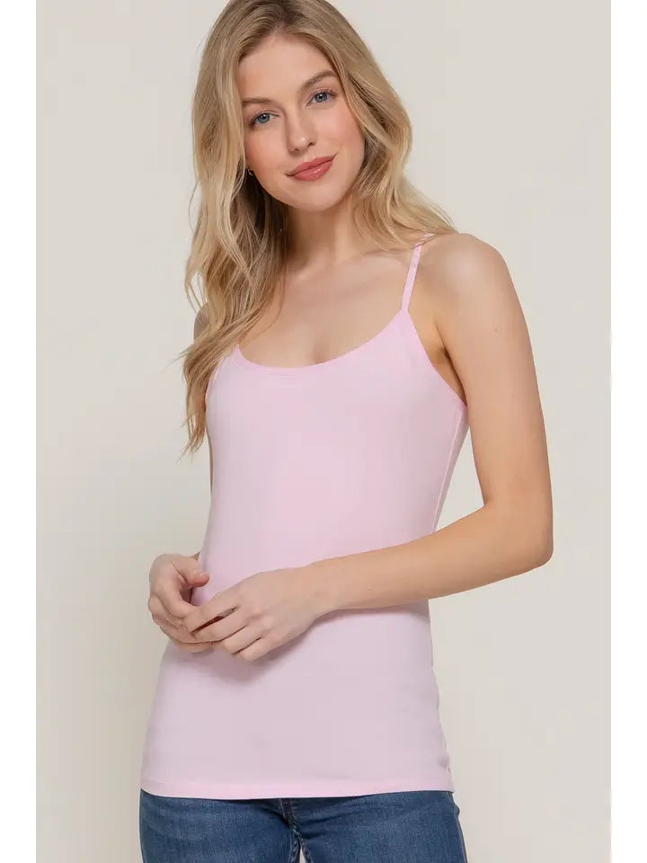 Active USA - Women's Cropped Cami Tank with Adjustable Spaghetti Straps - T9669