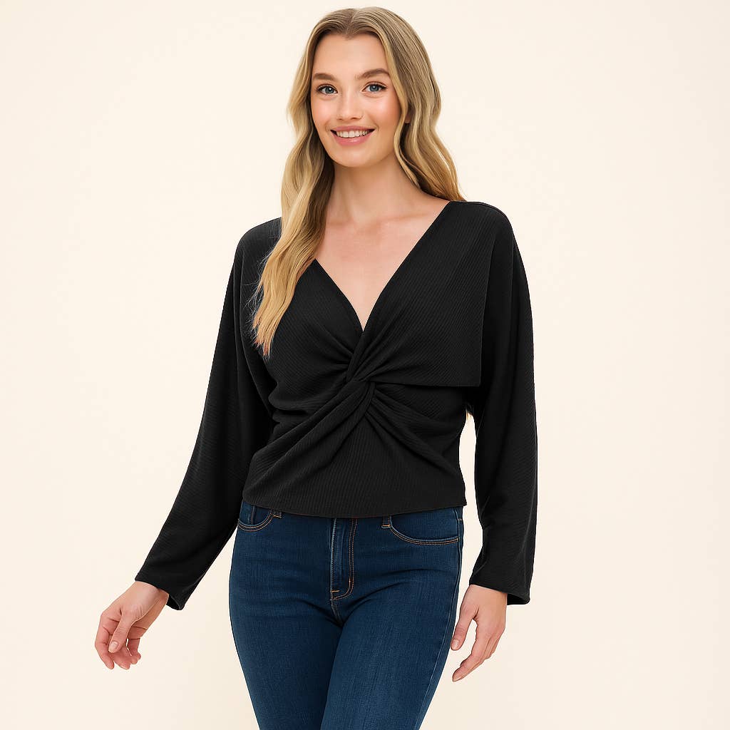 Colección Winslow - Top de punto acanalado con detalle retorcido para mujer - MA13234T36