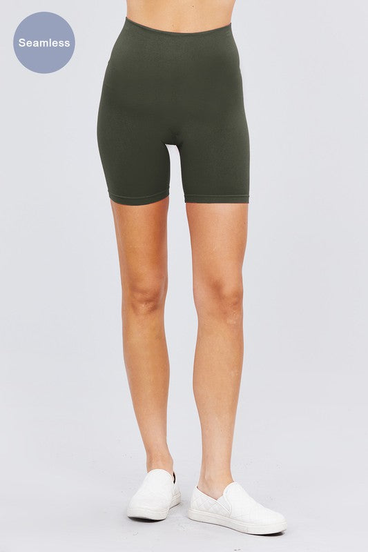 Active USA - Short sin costuras con pretina para mujer - P11711