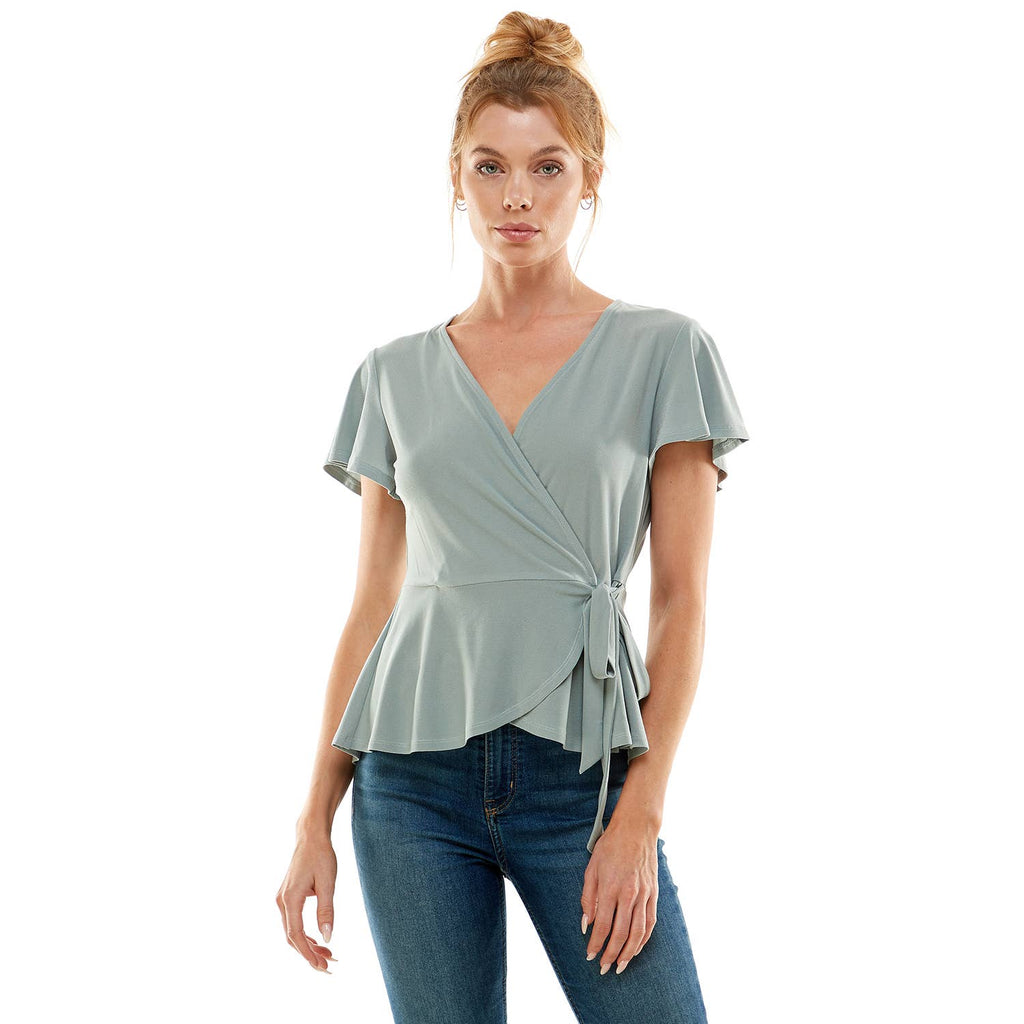 Lily Star - Blusa cruzada suave con estampado floral - MT1185036WPL