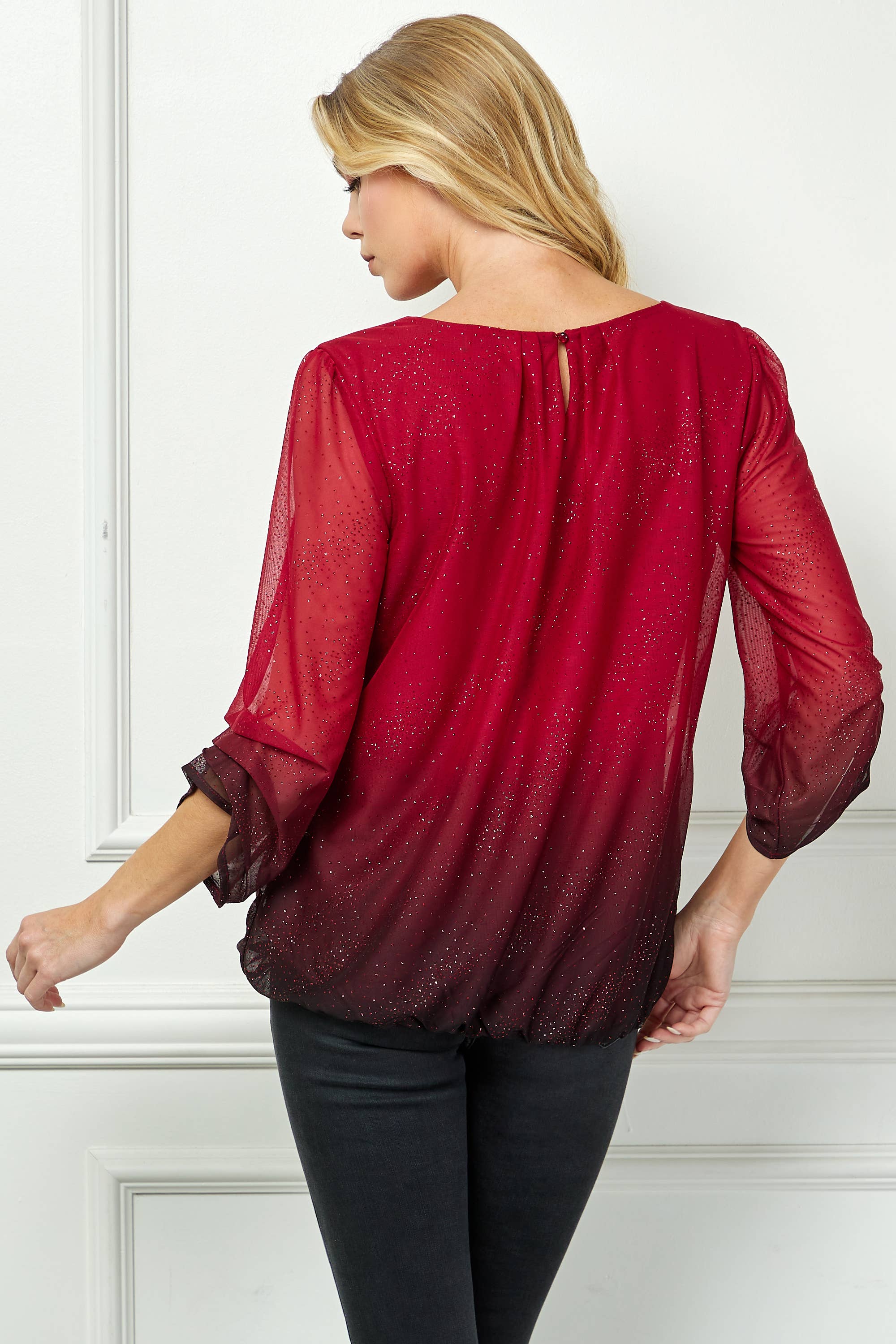 Winslow Collection - Women’s Radiance Ombre Sparkle Blouse - G51014S977