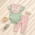 Conjunto de 3 piezas Baby Views: pelele, pantalón y babero de elefante - V145F204