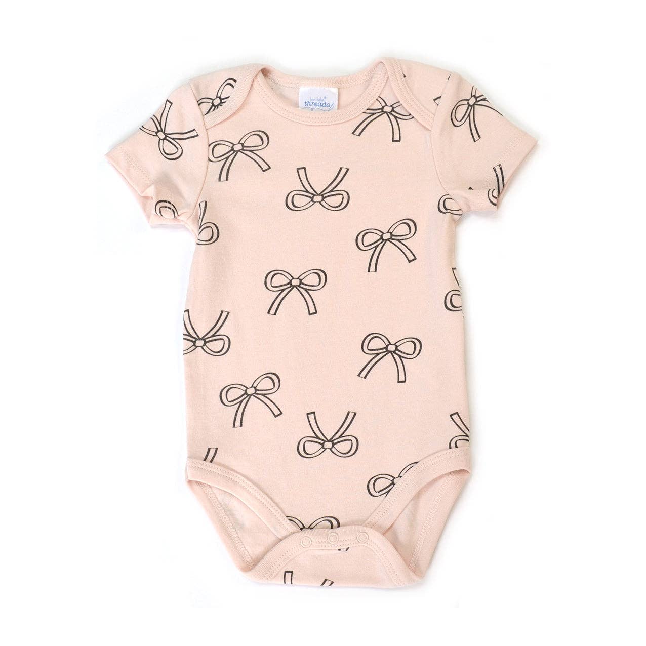 Set of 3 100% Cotton Bow Cherry Chenille Embroidery Bodysuit - B173H201