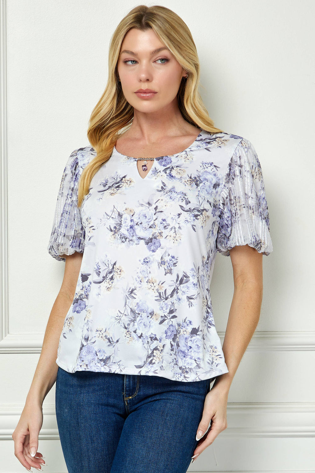 Colección Winslow - Blusa de Mujer Floral con Mangas Abullonadas Charm - G537001l65
