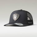 Ariat - Men's Metal Ariat Shield Black Mesh Back Snapback Patch Cap - A300085601