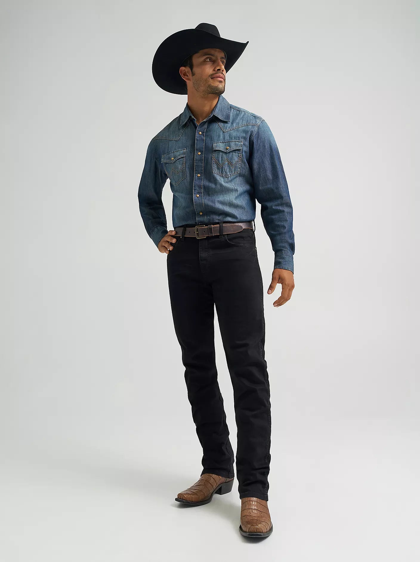 Wrangler - Pantalones vaqueros rectos ajustados retro para hombre - 112358240