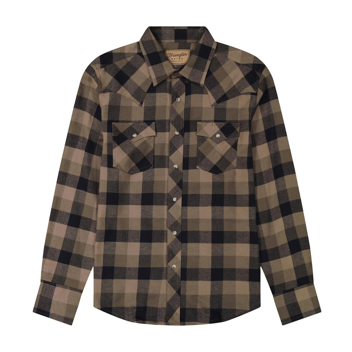 Men's Wrangler Retro® Flannel Long Sleeve Shirt - Snaps - 112385918