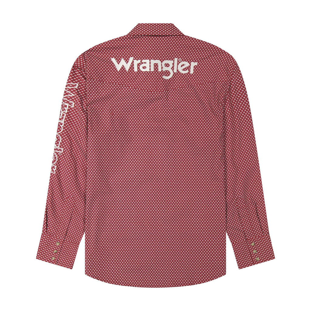 Men's Wrangler® Long Sleeve Logo Shirt - Classic Fit - Snaps - 112385927