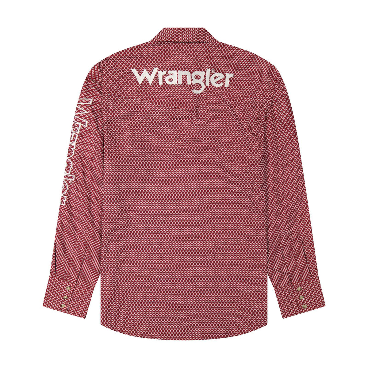 Men's Wrangler® Long Sleeve Logo Shirt - Classic Fit - Snaps - 112385927
