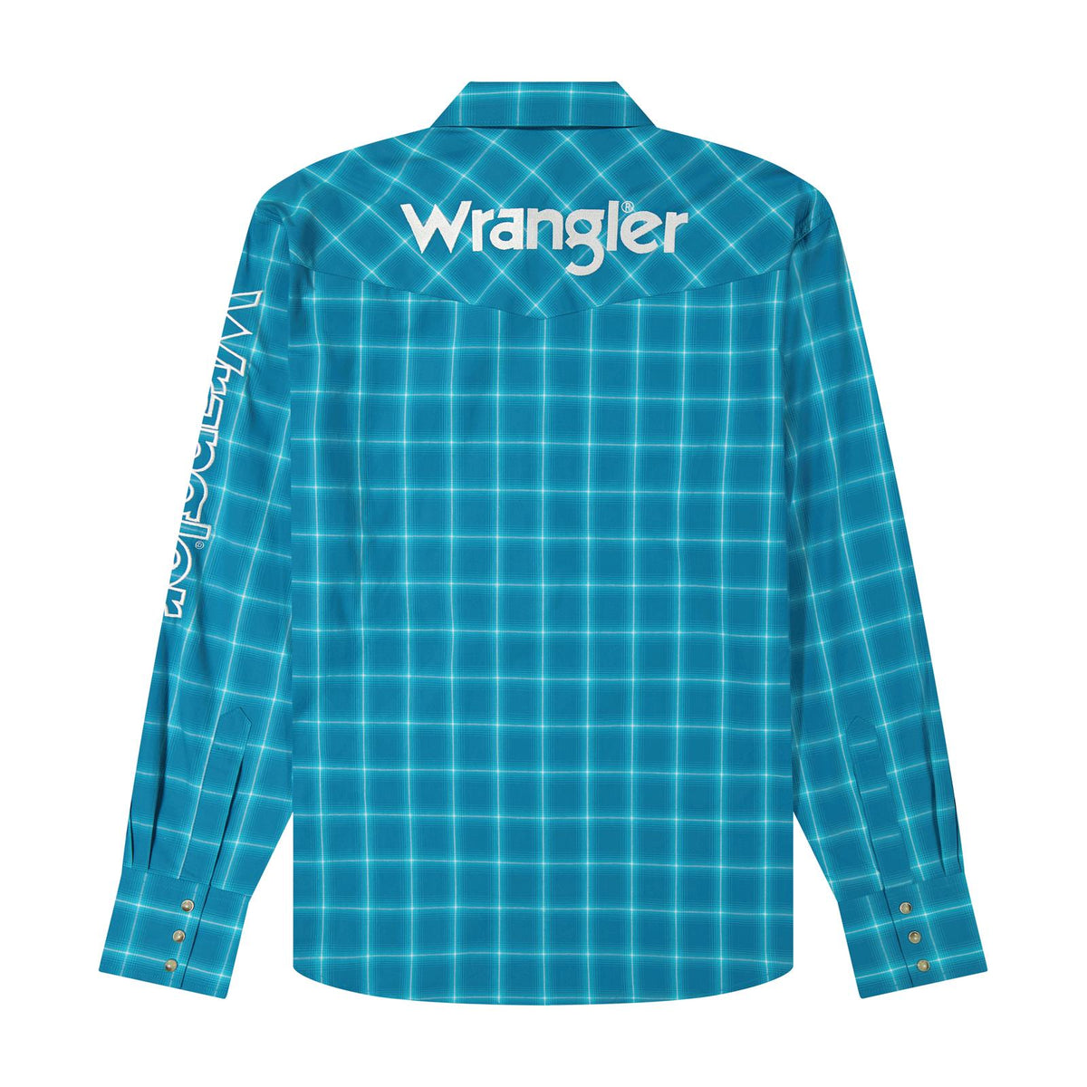 Men's Wrangler® Long Sleeve Logo Shirt - Classic Fit - Snaps - 112385930