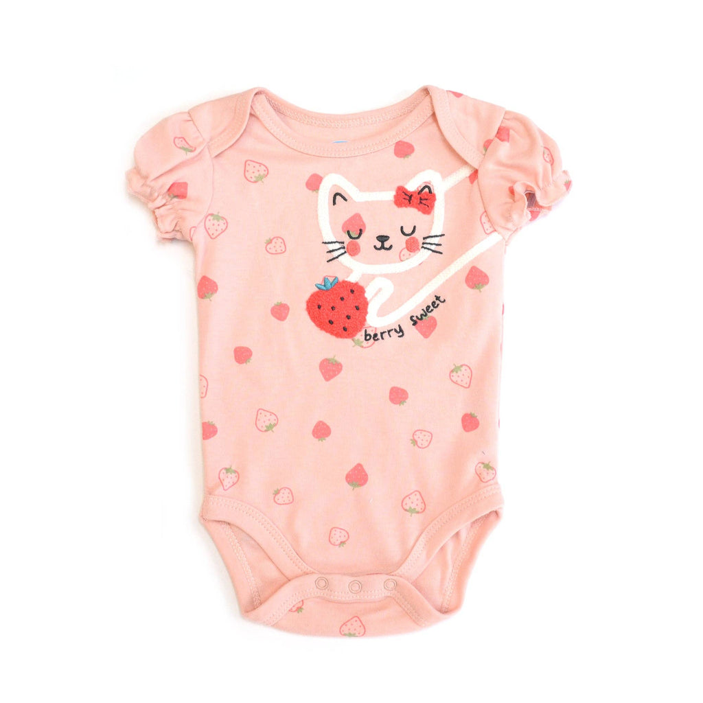 Set de 3 piezas de body, calcetines y pantalones de chenilla con apliques para bebé - B148J203