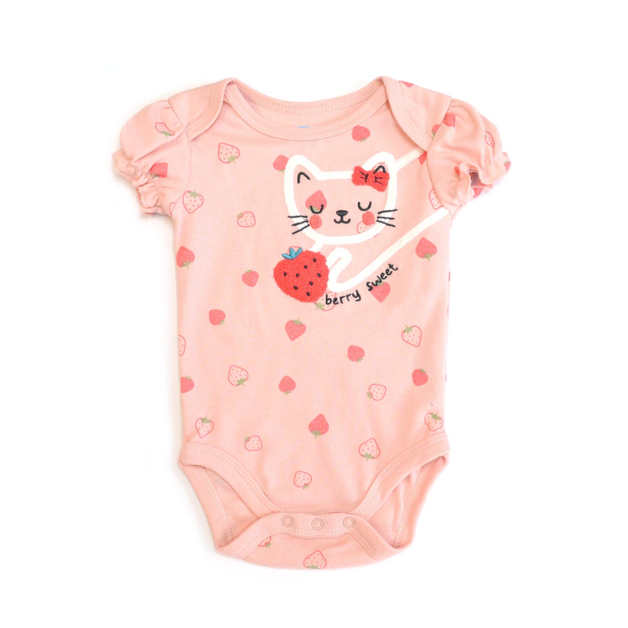 Set de 3 piezas de body, calcetines y pantalones de chenilla con apliques para bebé - B148J203