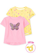 Girl's 2pc Pack Fashion Tees with Scrunchie - GKT-Y24-19004BB-02