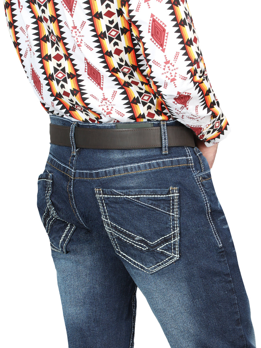 Men's El Norteño Medium Blue Skinny Stretch Pants 126628
