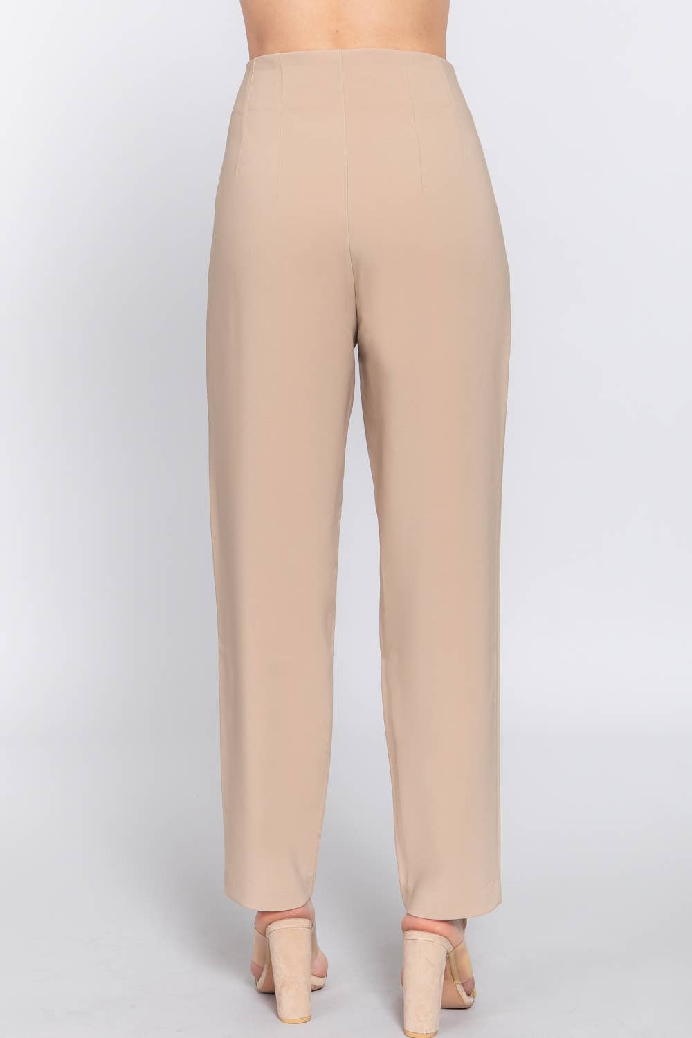 Active USA - Pantalón Largo de Cintura Alta con Pliegues - P13839