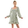 Colección Winslow - Vestido cruzado con corsé Wildflower Whisper para mujer - A468254B72