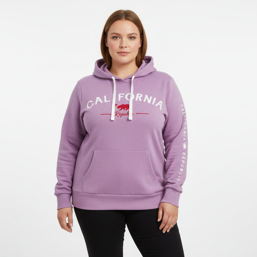 Reflex - Sudadera con capucha bordada de California para mujer [Tallas grandes] - JU523B
