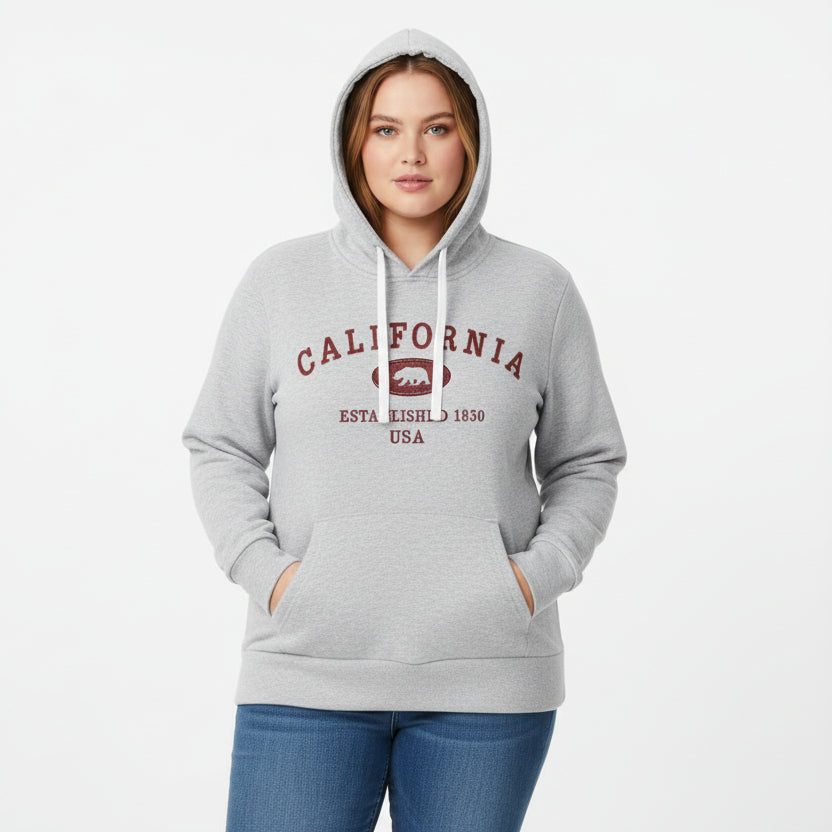 Reflex - Sudadera con capucha y bordado California para mujer Reflex [Tallas grandes] - JU526B