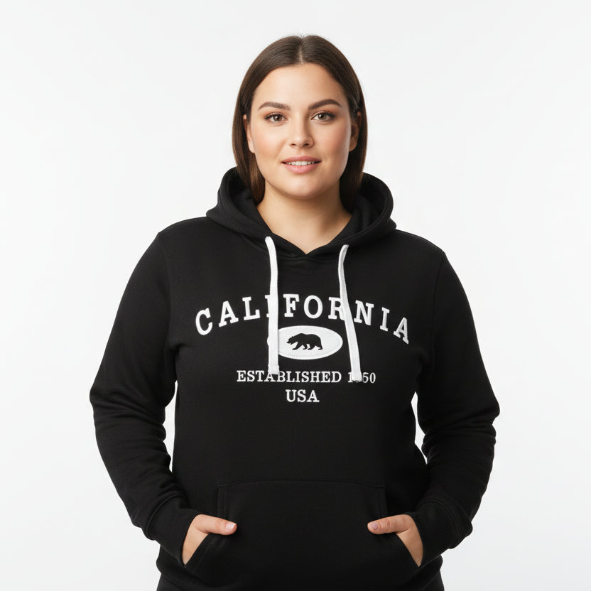 Reflex - Sudadera con capucha y bordado California para mujer Reflex [Tallas grandes] - JU526B