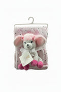 Stylish Baby Toddler Plush Blanket with Puppy Plush Toy- GPTB1115