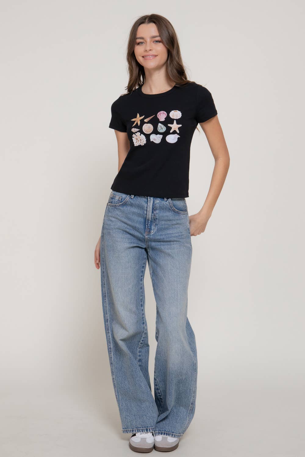 Active USA - Women's Short Sleeve Crew Neck Graphic T-Shirt - T15103