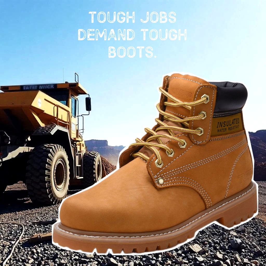 TUFF - Mens Steel Toe Leather Work Boots - W786-ST