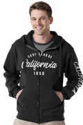 Reflex - Chaqueta con cremallera y bordado California para hombre - MJ561