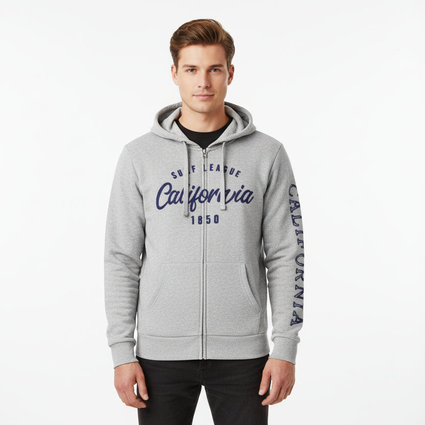 Reflex - Chaqueta con cremallera y bordado California para hombre - MJ561