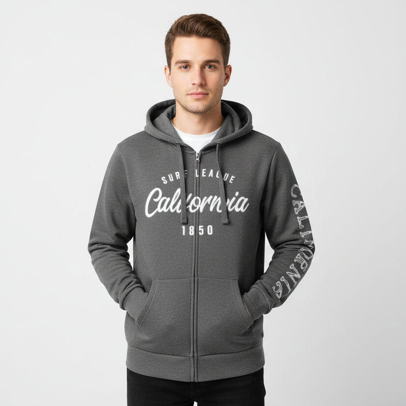 Reflex - Chaqueta con cremallera y bordado California para hombre - MJ561