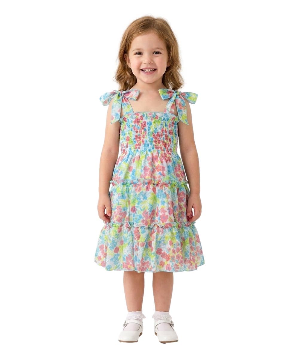 Unik - Vestido de Gasa con Flores para Niñas - DR1956