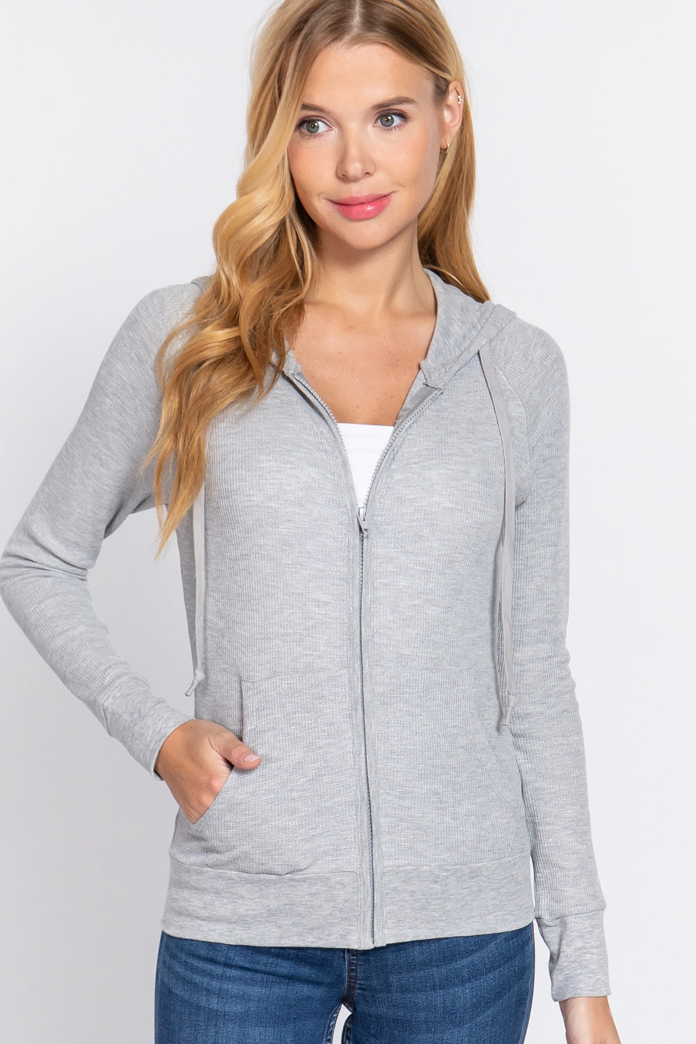 Active USA - Women's Thermal Hoodie Jacket - J11758