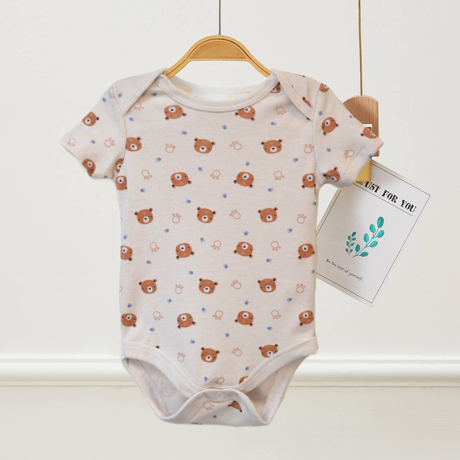 Pack of 3 Baby Bear Mommy Hugs Pattern Bodysuits
