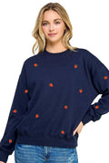 Reflex - Sudadera de cuello redondo para mujer, fresas estampadas - T2032