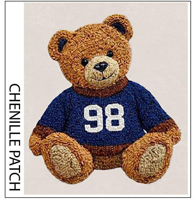 Reflex- Women Crewneck Chenille Bear Patch- T2049